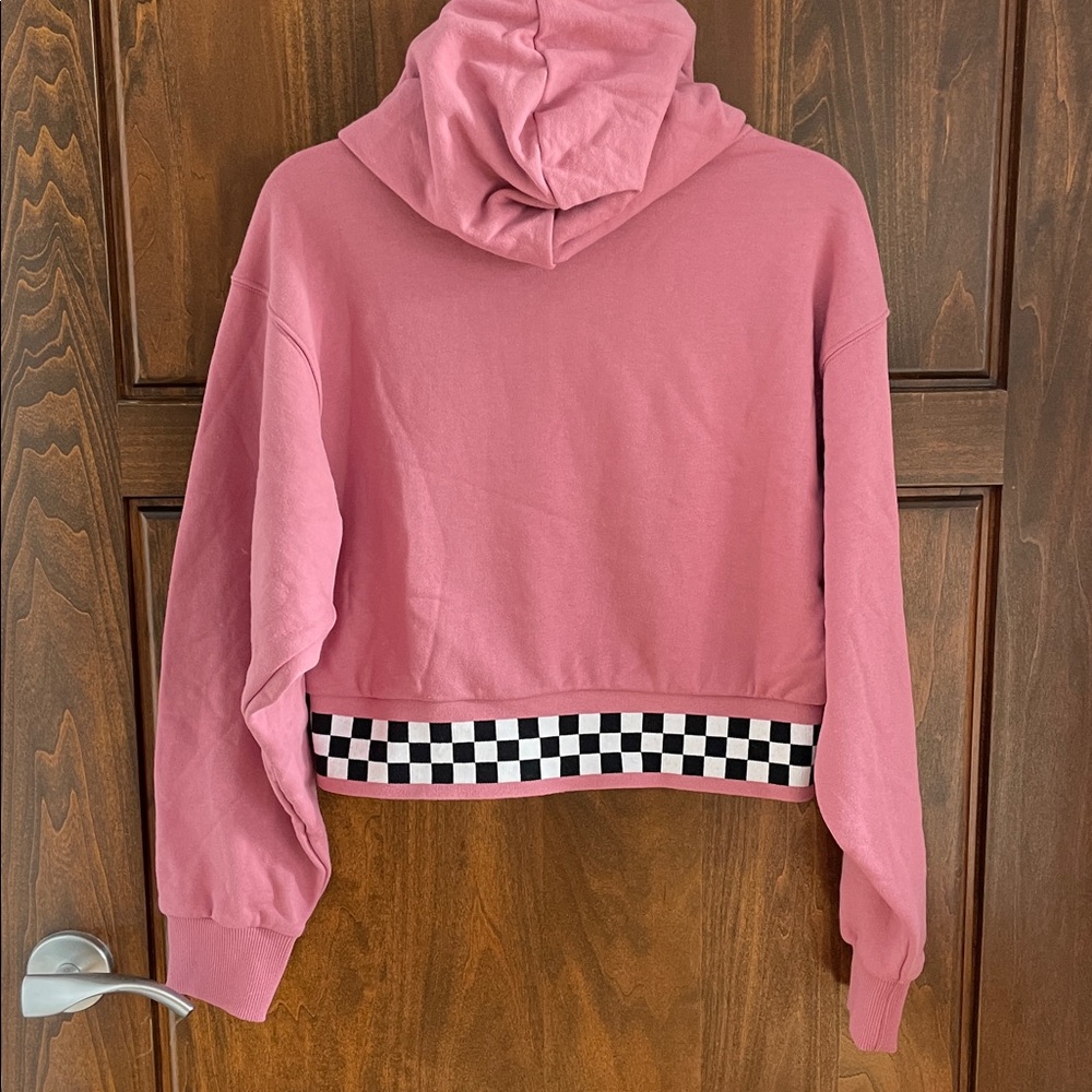 Vans Pink and Black Checkered Women's Hoodie - Picture 5 of 5